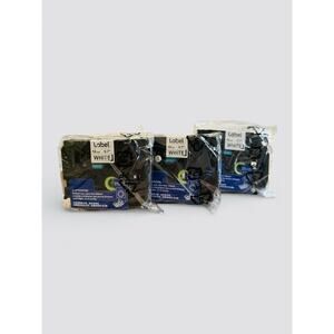 3 Pack Label Kingdom Tape 18mm 3/4” (0.7”) Laminated White With Black Ink 241